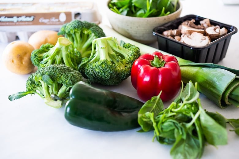 veggies for the frittata 