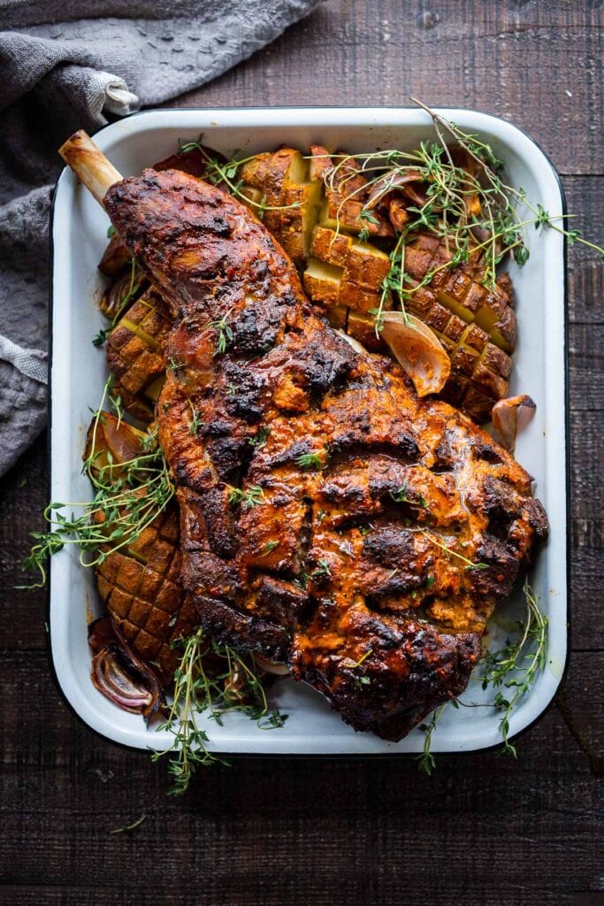 Harissa Roasted Leg of Lamb Recipe Feasting At Home