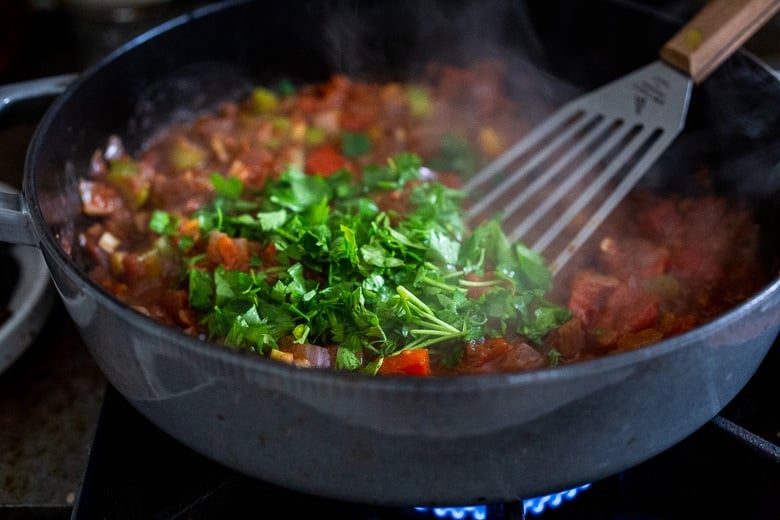 Add fresh parsley. 