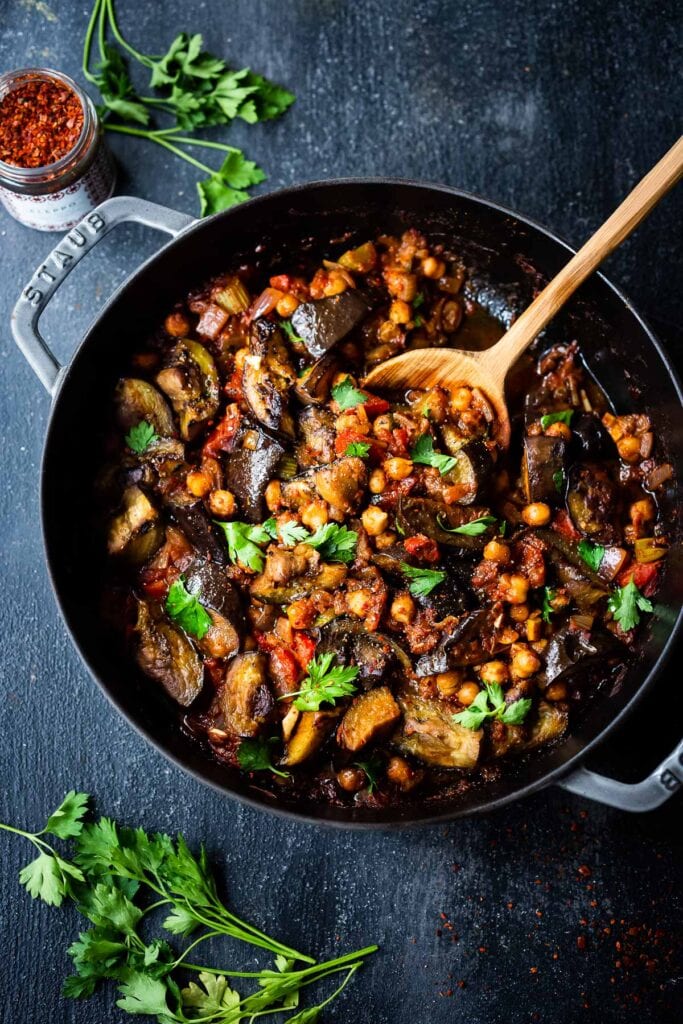 Eggplant Chickpea Tagine Feasting At Home
