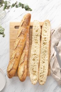 How to Make a Baguette! This sourdough baguette is everything you want in the French classic--a crunchy crust, an open, airy crumb, and lots and lots of flavor. And it’s easier to make than you think! Eat it plain, slathered in butter, or serve it with your favorite soup.