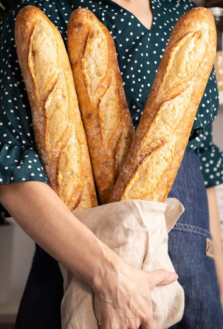 How to Make a Baguette! This sourdough baguette is everything you want in the French classic--a crunchy crust, an open, airy crumb, and lots and lots of flavor. And it’s easier to make than you think! Eat it plain, slathered in butter, or serve it with your favorite soup.