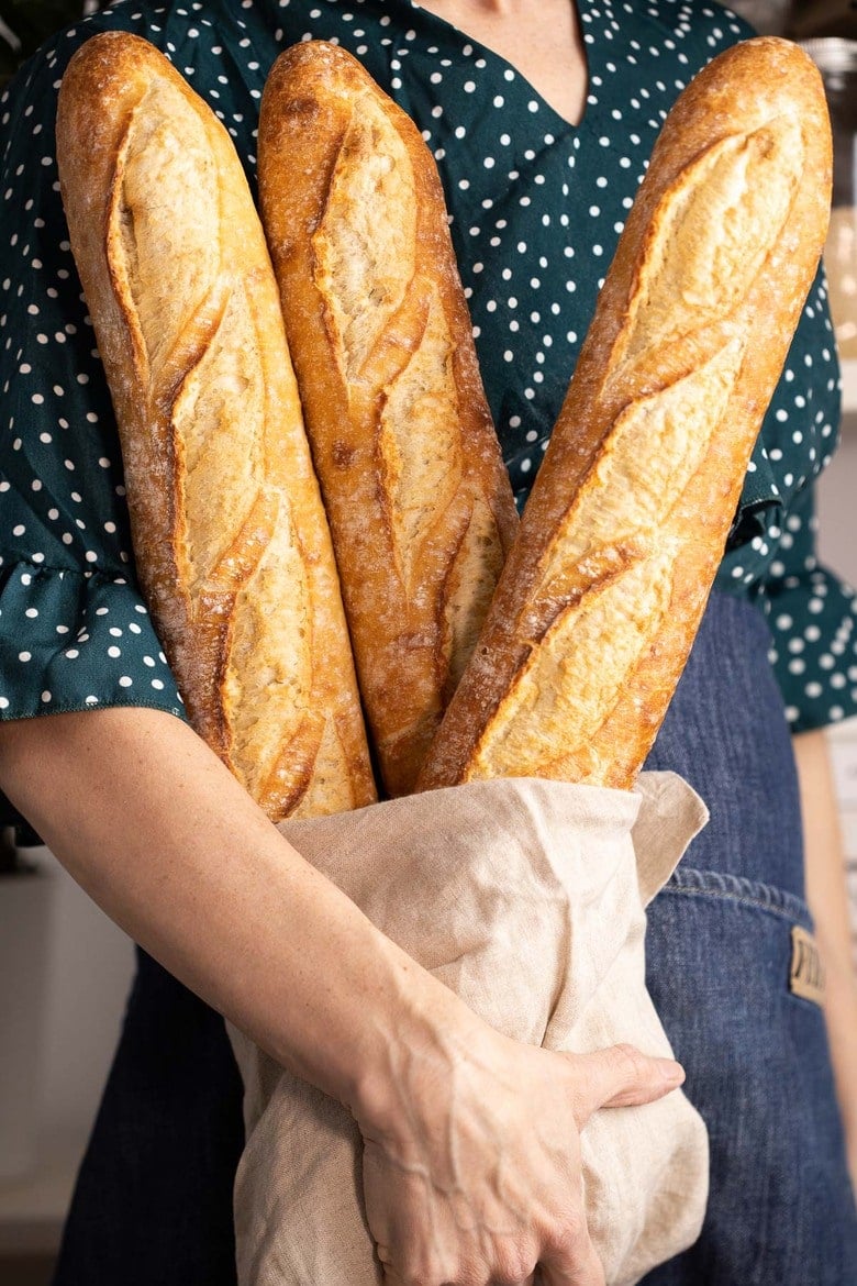 Baguettes. On point. #sourdough #bread #baguette #crumb