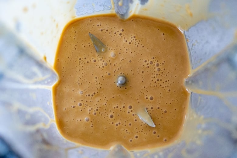 miso dressing in a blender 