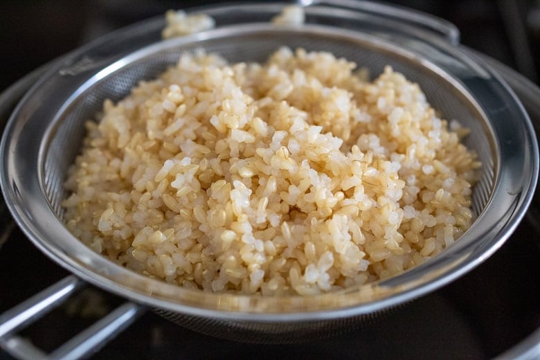 brown rice for mushroom bowl