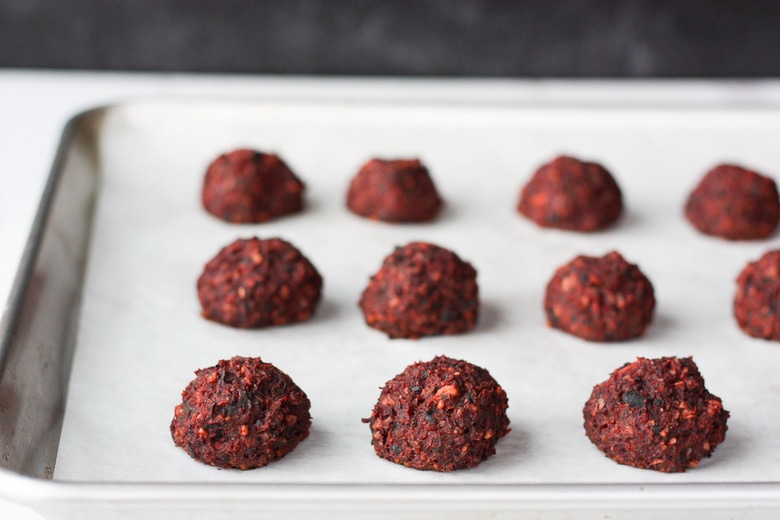 baked beet balls 