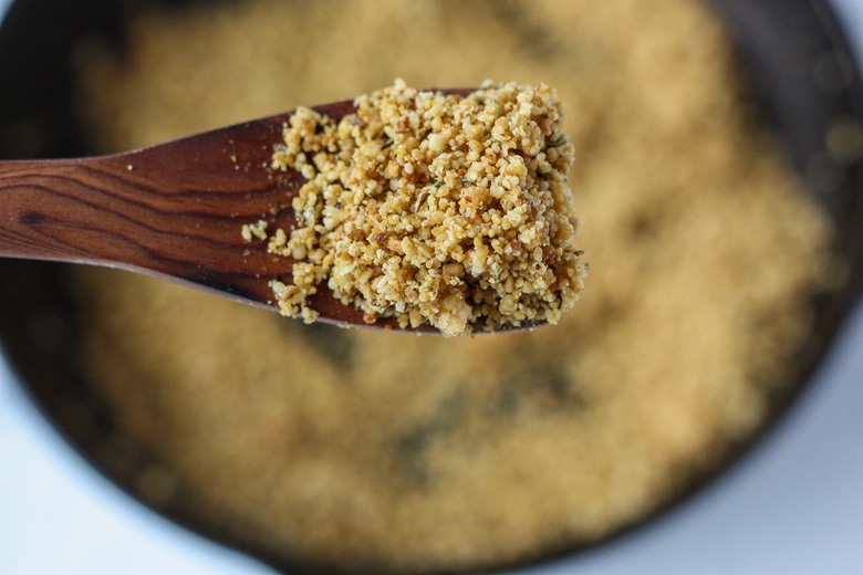 walnut hempseed crumb topping