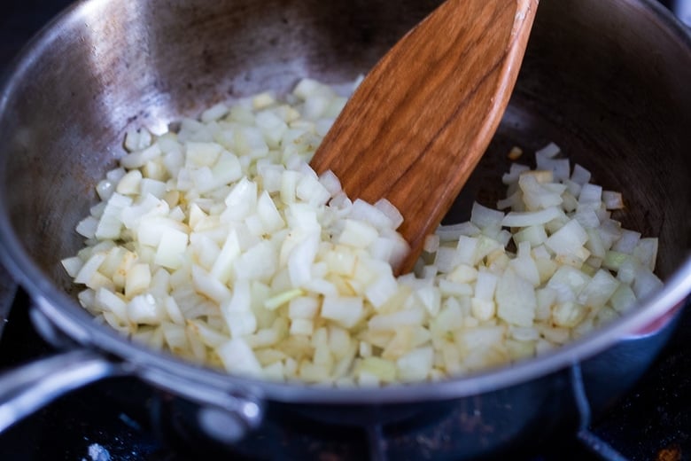 saute the onions. 