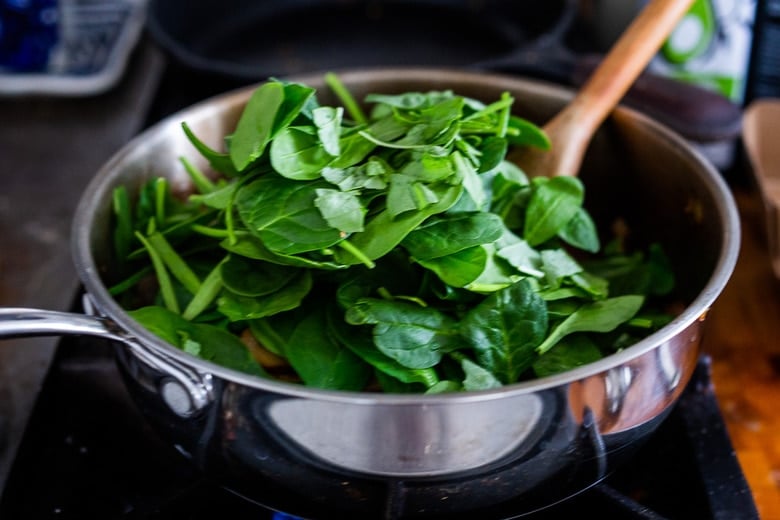 add the spinach. 