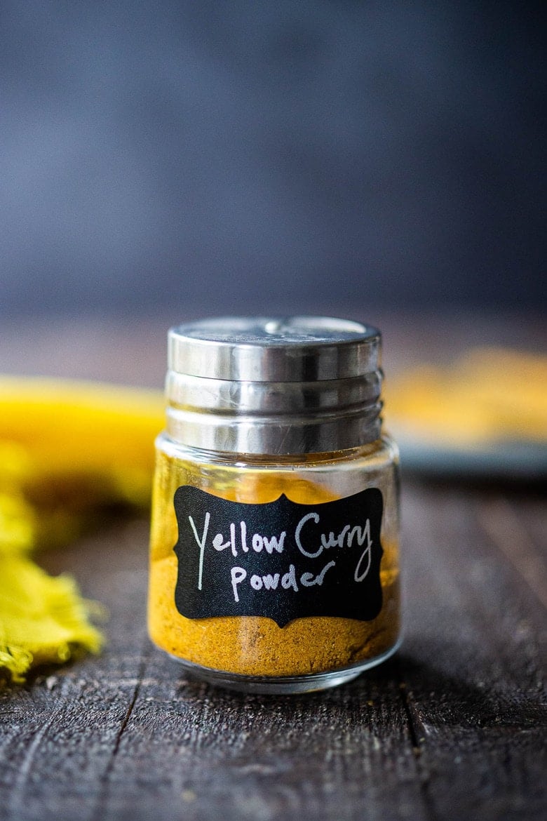 How to make homemade Yellow Curry Powder using spices you already have in your spice drawer. This mild Indian version is simple and easy. #currypowder #yellowcurrypowder #curry