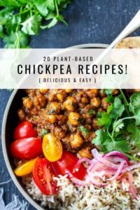 Here are our most popular, 20 Best Chickpea Recipes that are not only easy, mostly vegan (or vegetarian) and full of plant-based protein, they are packed full of delicious flavors from around the globe like India, the Middle East, Morocco, and the Mediterranean. #chickpeas, #garbanzobeans, #chickpearecipes