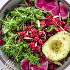 Beet Quinoa Bowl with Chickpeas and Orange Vinaigrette