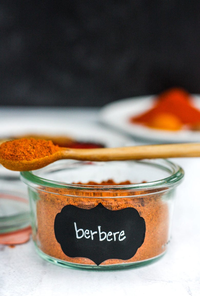 How to make Ethiopian Berbere spice blend with common spices you may already have in your pantry.  Filled with complex toasty flavor.  Easy to make in about 15 minutes!