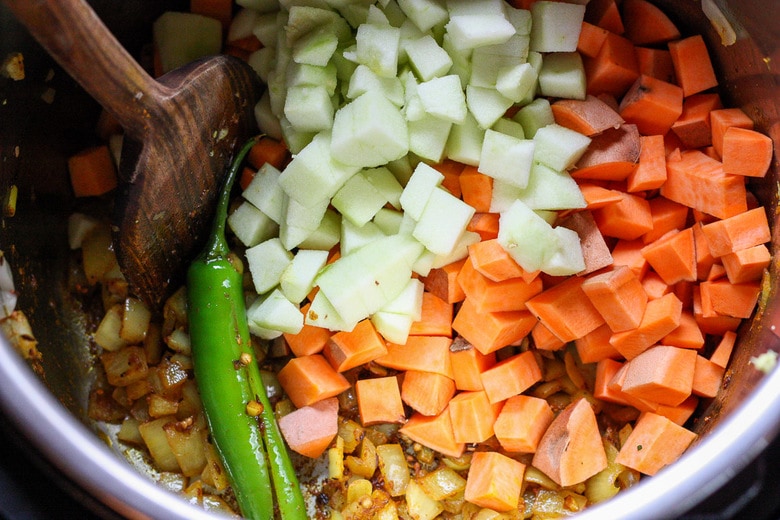 sauté the veggies