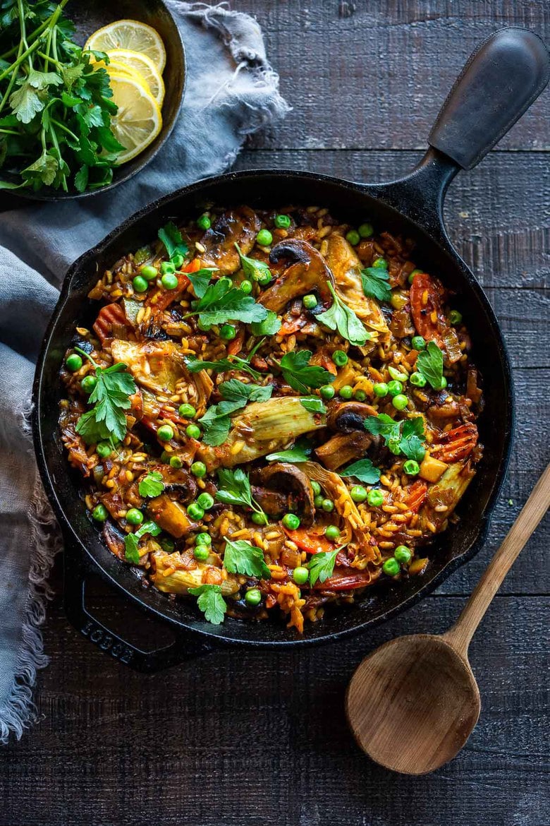 Vegetable paella