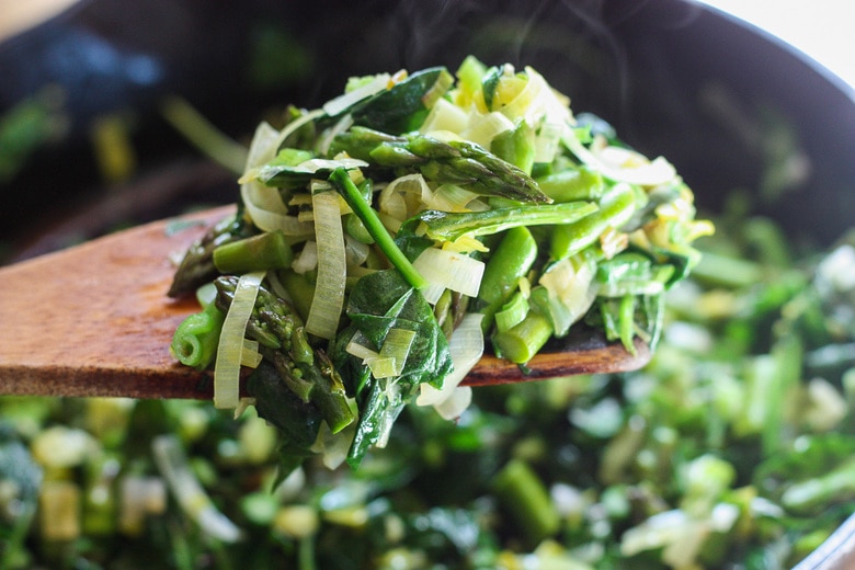 sautéed spring vegetables