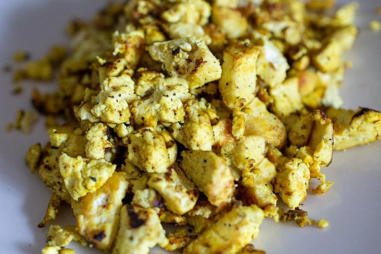 Scrambled tofu.