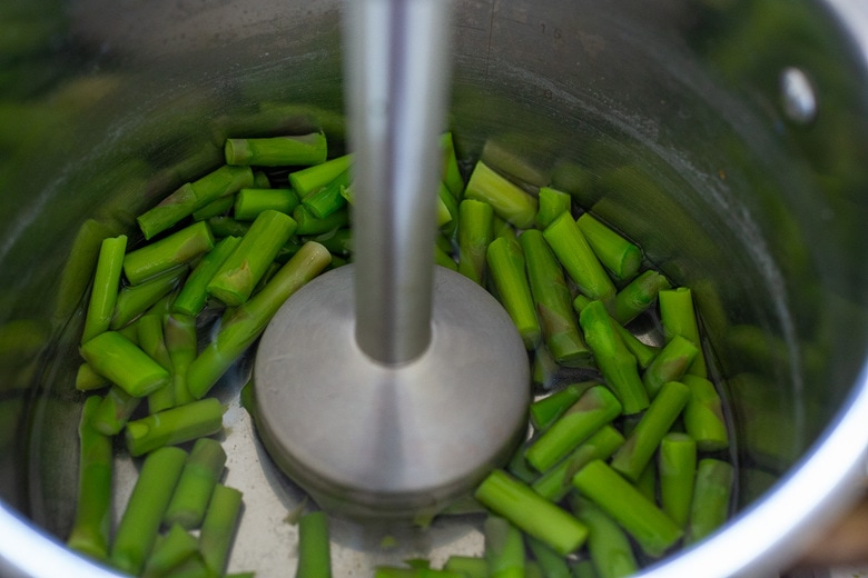 blend the asparagus