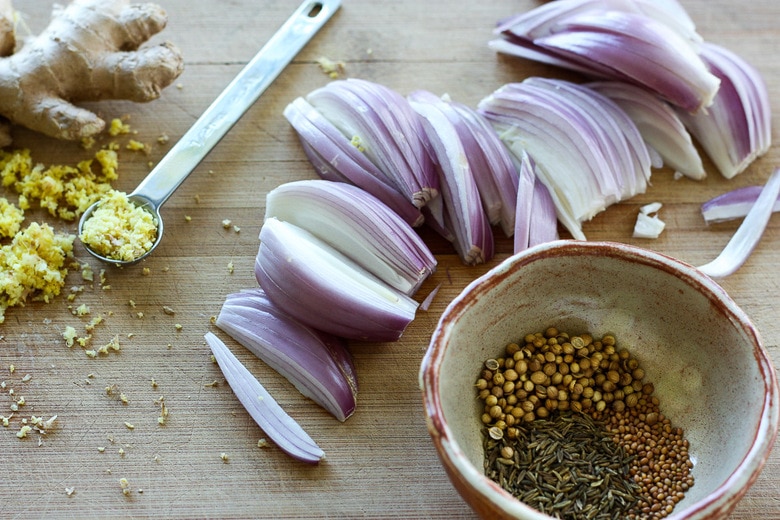 ingredients to make the dressing 