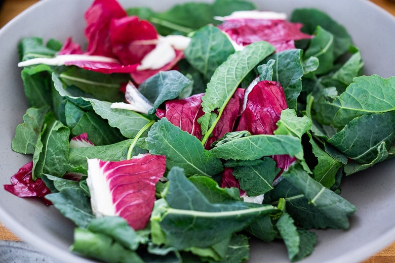 baby kale in a bowl