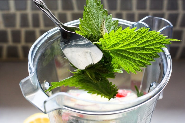 use tongs to hand nettles