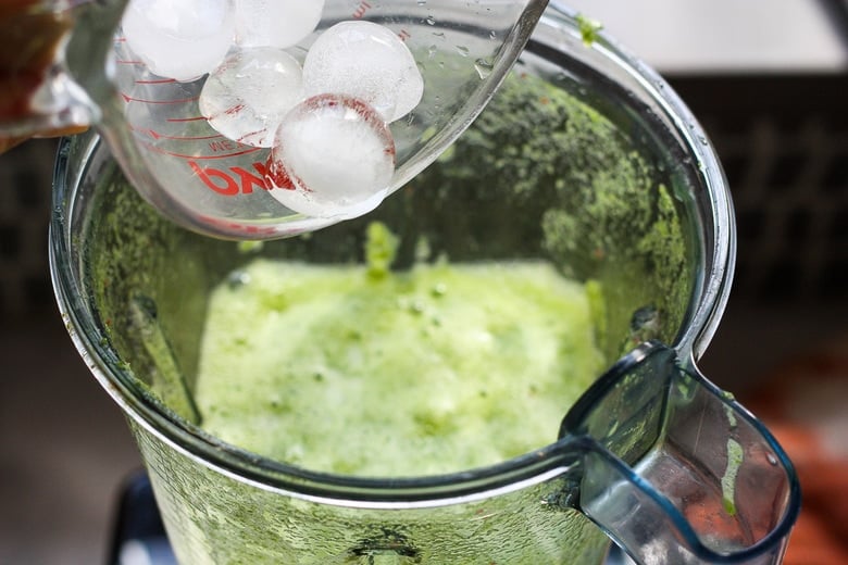 add ice to the nettle juice