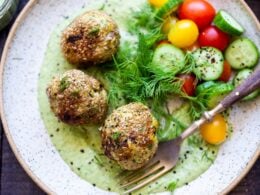 Zaatar Meatballs With Green Tahini Sauce Feasting At Home