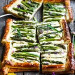 Asparagus Tart with tarragon, chives and gruyere in a flakey puff pastry crust- a simple elegant dish, perfect for a special occasion. Under 30 minutes of hands-on time! #asparagustart