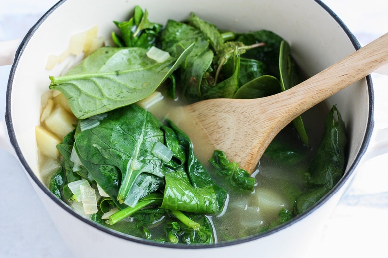 add fresh spinach 