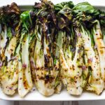 Succulent Grilled Bok Choy with flavorful Ponzu Sauce is tender and juicy with toasty savory flavor. An easy side dish that is delicious and healthy!