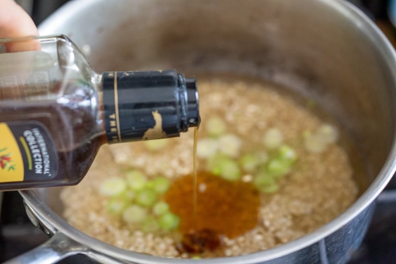 add sesame oil to rice