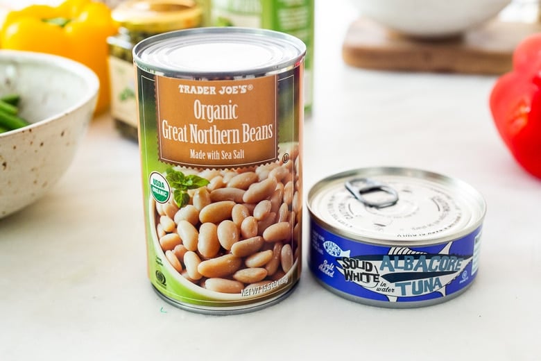 white beans and canned tuna as protein options 