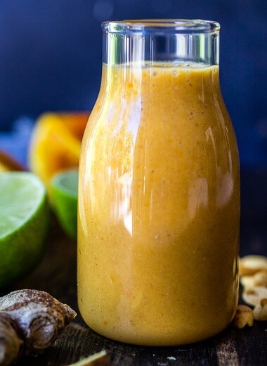 This Thai-inspired Peanut Dressing is delicious tossed with slaws and salad greens. It's nutty, citrusy, subtly sweet with a tiny bit of heat that you can kick up a notch to taste. It's delicious tossed with crunchy slaws!