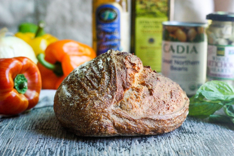 ingredients of tuscan bread salad