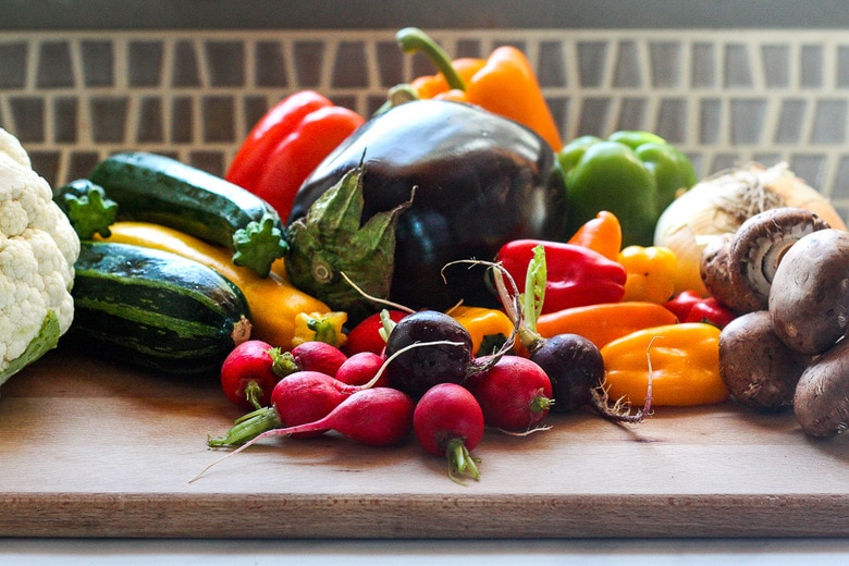 array of vegetables