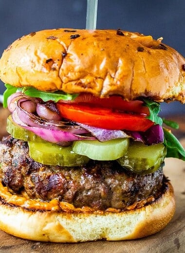 How to make the most delicious Bison Burger- a healthy alternative to beef because they are lower in fat and calories, and full of minerals and micronutrients. A lighter, leaner burger, that tastes amazing!