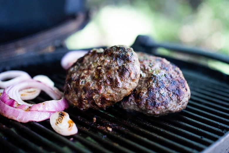 grilled bison burgers