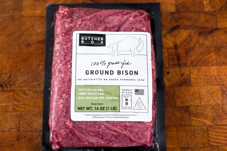 ground bison in a package 