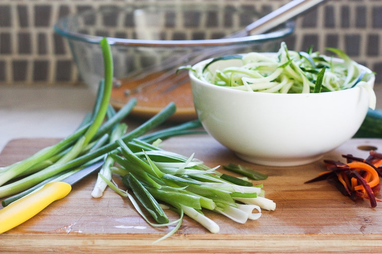 cutting vegetables