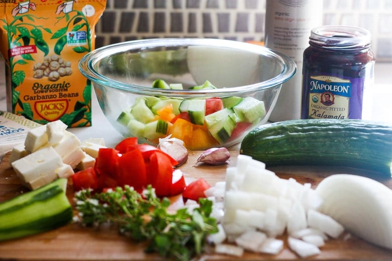 chopped ingredients for relish