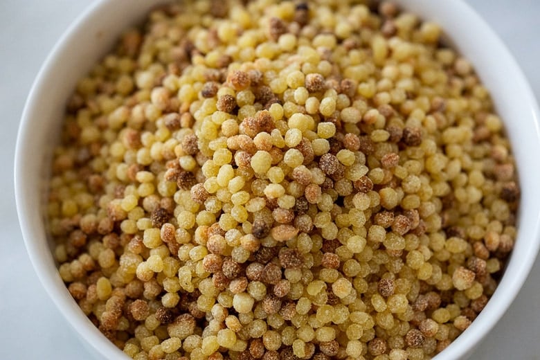 Fregola - toasted handmande pearls