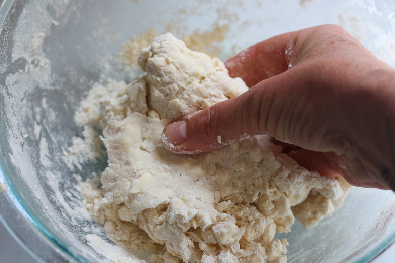 bringing the dough together