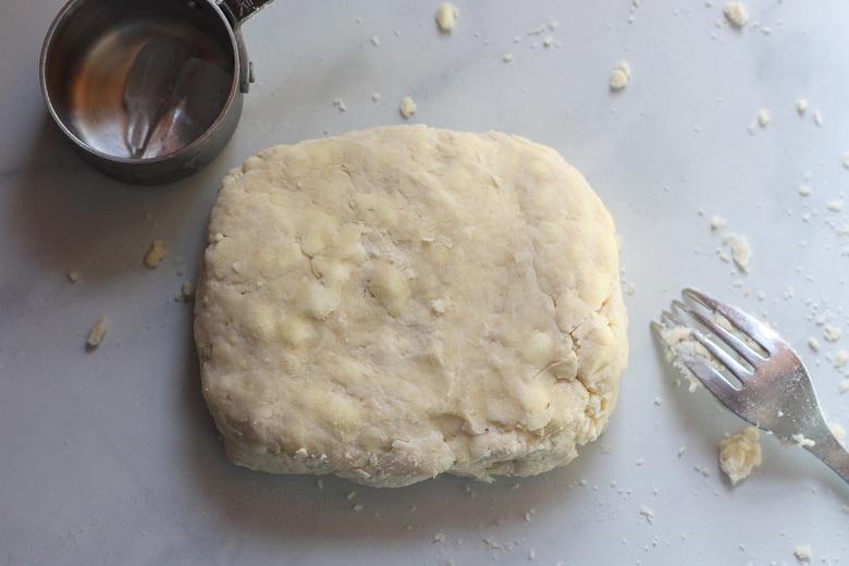 form dough into a square