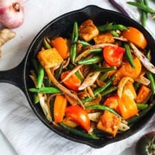 Thai Green Bean Stir Fry with Tofu