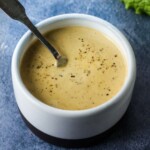 Creamy, tangy classic Caesar Salad Dressing is hard not to love.  This recipe is perfect for our Caesar salad, pasta salad, or as a dip.  A fresh & delicious alternative to store-bought dressing!