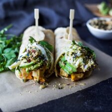 Miso Tofu Wrap with Winter Squash and Furikake-image