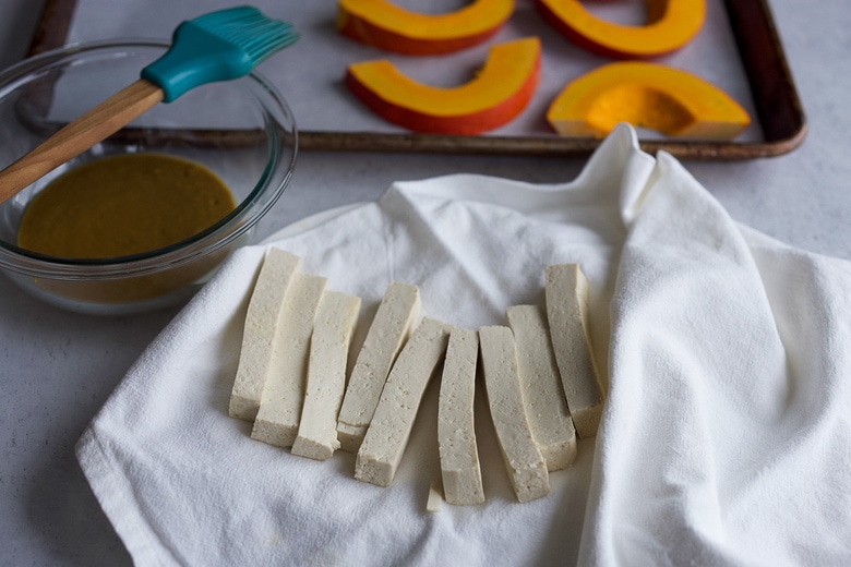 blotting tofu