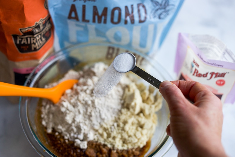 adding flour to the mixture