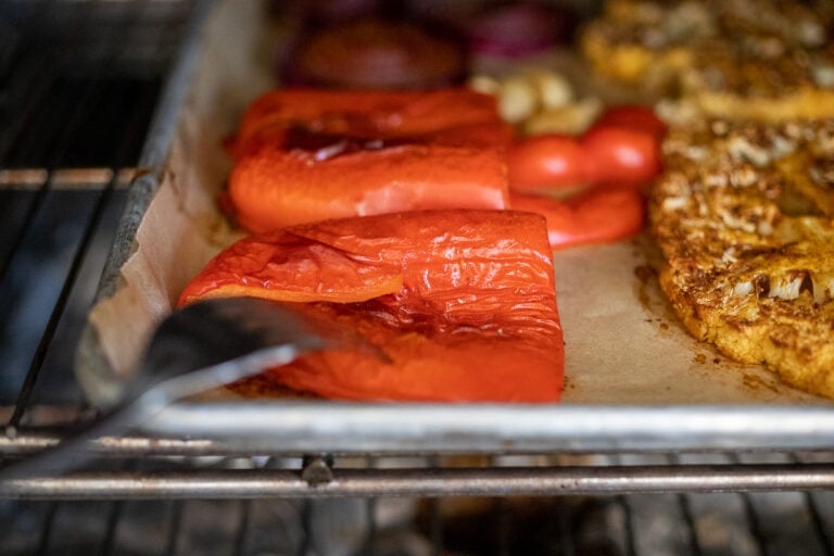 Roasted Cauliflower Steaks with Romesco Sauce Feasting At Home