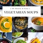 A collection of cozy, hearty Vegetarian Soup Recipes for chilly nights. Many are vegan-adaptable!  Here's our Celery Soup Recipe!